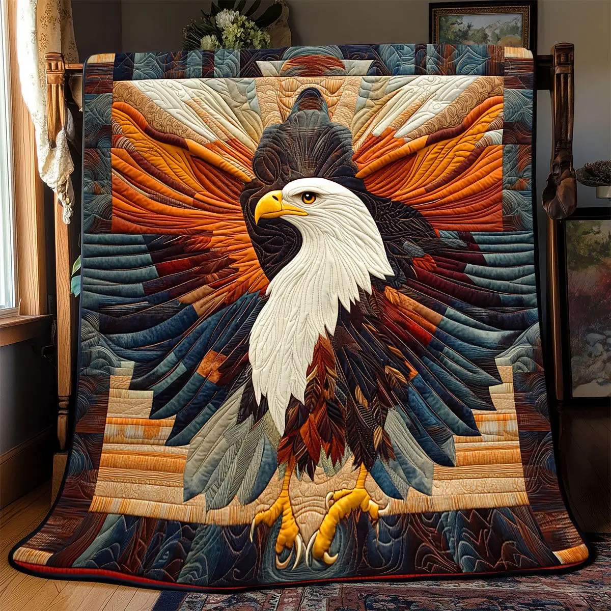 Eagle Quilt Best Throw Blanket Best Father's Day Special Gifts