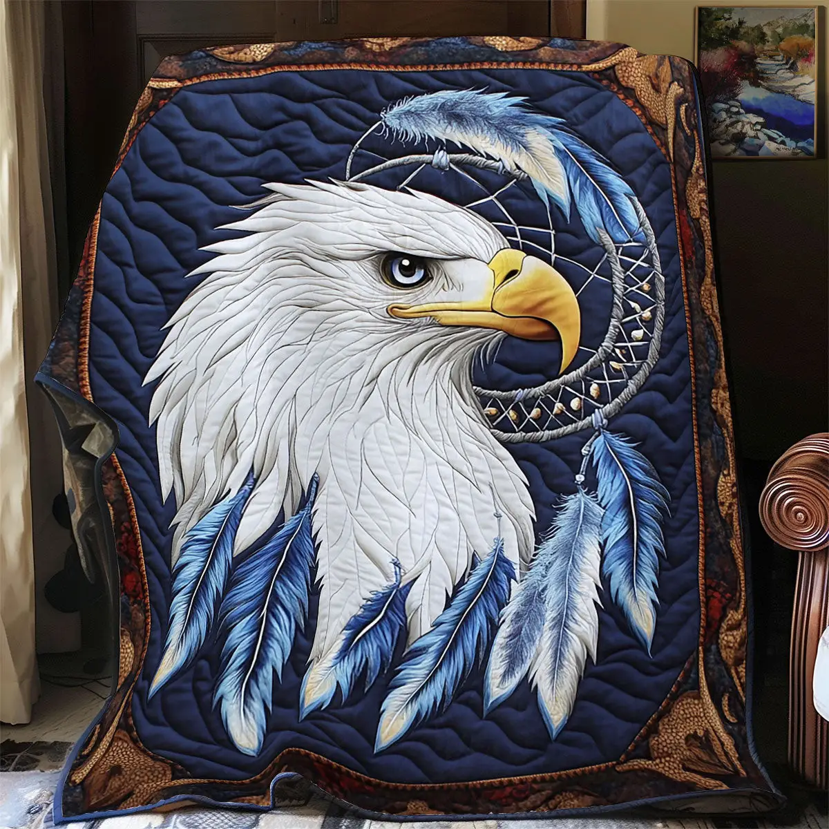 Eagle Quilt Blankets Dad Gifts For Father's Day 2025