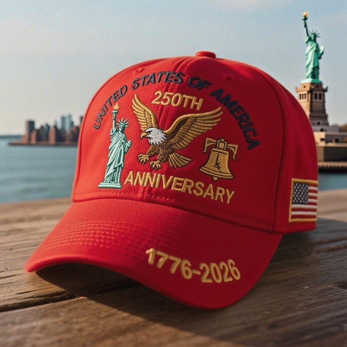 Eagle Statue Of Liberty Bell 250th Anniversary Hat Freedom Day Baseball Cap Gifts For Him