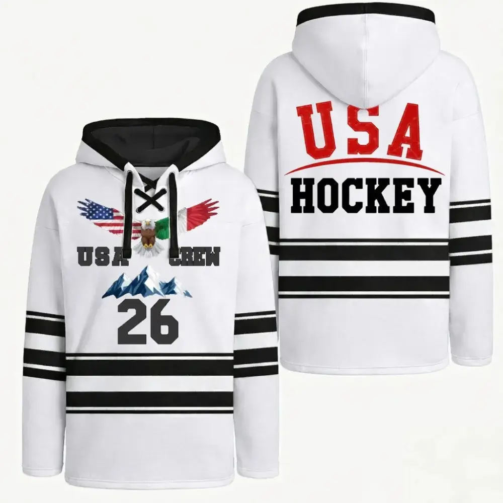 Eagle Team USA Hockey 2026 Winter Olympics Hockey Hoodie Team USA Merch Gifts Ideas For Fans