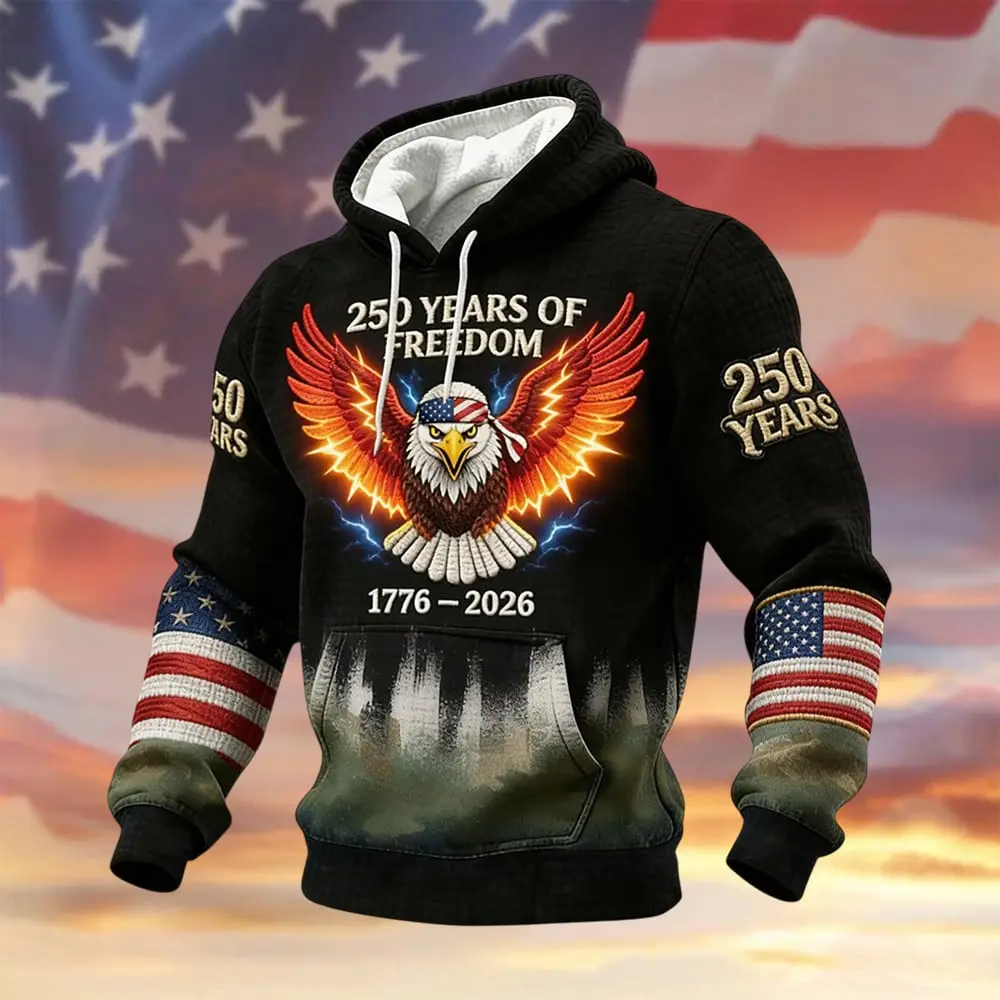Eagle US 250 Years Of Freedom 1776 2026 Hoodie 4th Of July Apparel Cool Gift For Patriots Eagle US 250 Years Of Freedom 1776 2026 Hoodie 4th Of July Apparel Cool Gift For Patriots - Image 1
