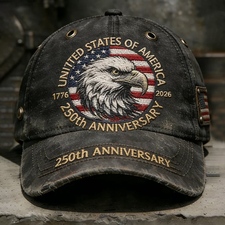 Eagle US 250th Anniversary 1776 2026 Hat America's Birthday Merch Gift For Him Eagle US 250th Anniversary 1776 2026 Hat America's Birthday Merch Gift For Him - Image 1