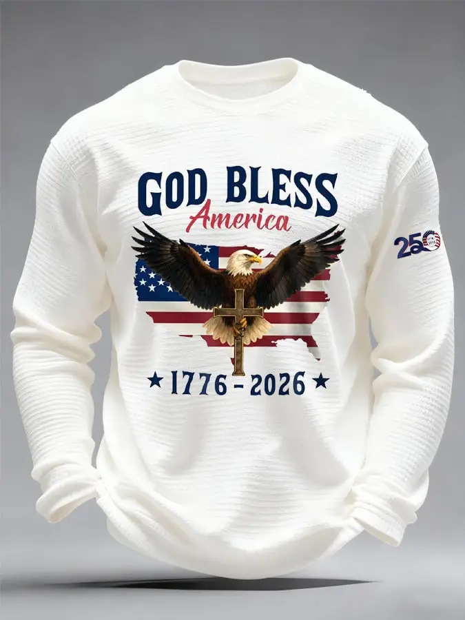 Eagle US 250th Anniversary 1776 2026 Sweatshirt God Bless America Patriotic Merch Gift Ideas