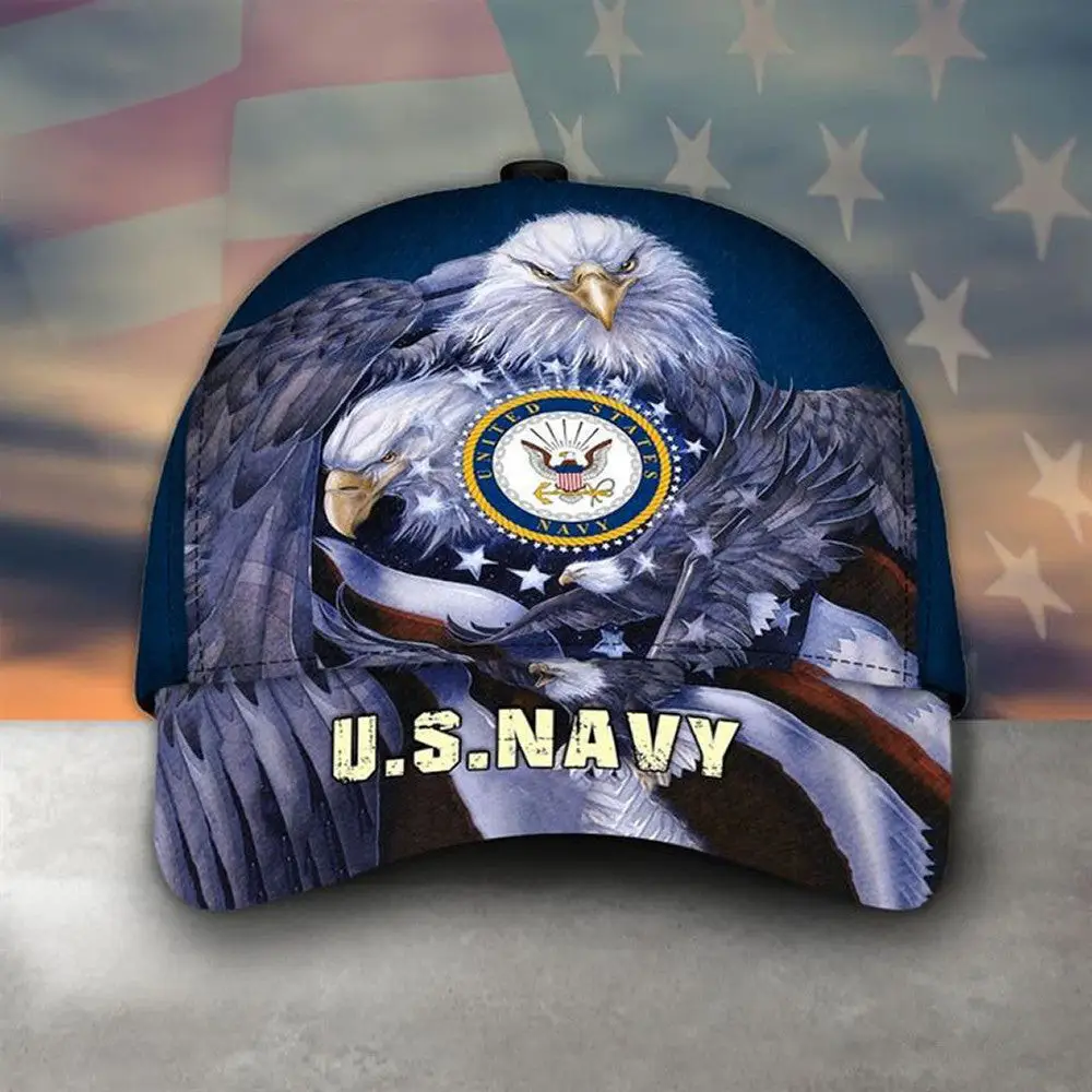 Eagle US Navy Hat USN patriotic Hat For Men Veterans Day Gift Ideas -WearandDecor