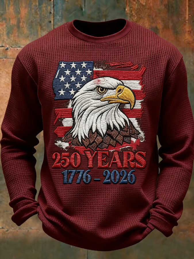 Eagle USA 250 Years 1776 2026 Long Sleeve Shirt July Fourth Outfit Ideas Gifts For Husband