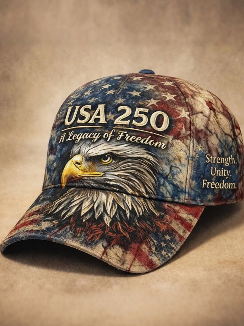 Eagle USA 250 Years A Legacy Of Freedom Hat Strength Unity Freedom Ball Cap Gifts For Patriots
