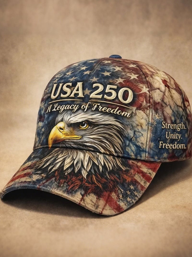 Eagle USA 250 Years A Legacy Of Freedom Hat Strength Unity Freedom Ball Cap Gifts For Patriots