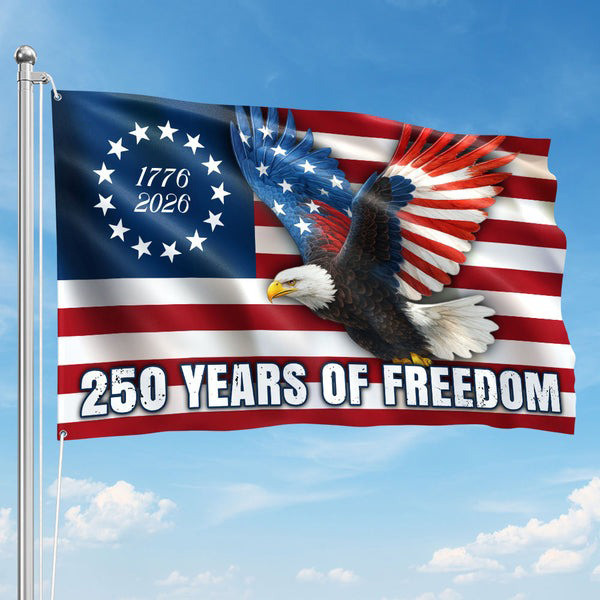 Eagle USA 250 Years of Freedom Flag 1776 2026 American Flag 4th Of July Outdoor Decor