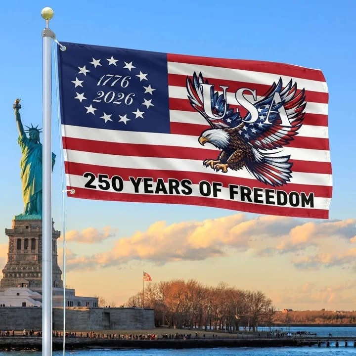 Eagle USA 250 Years Of Freedom Flag American Flag 1776 2026 4th Of July Home Decor