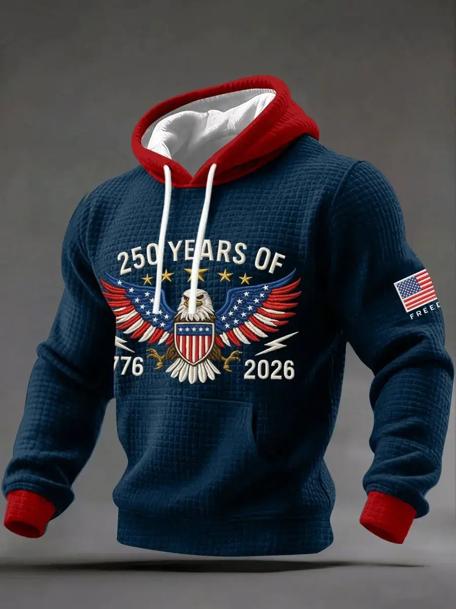 Eagle USA 250 Years Of Freedom Hoodie 1776 2026 American Flag Merch Gifts For American Eagle USA 250 Years Of Freedom Hoodie 1776 2026 American Flag Merch Gifts For American - Image 1
