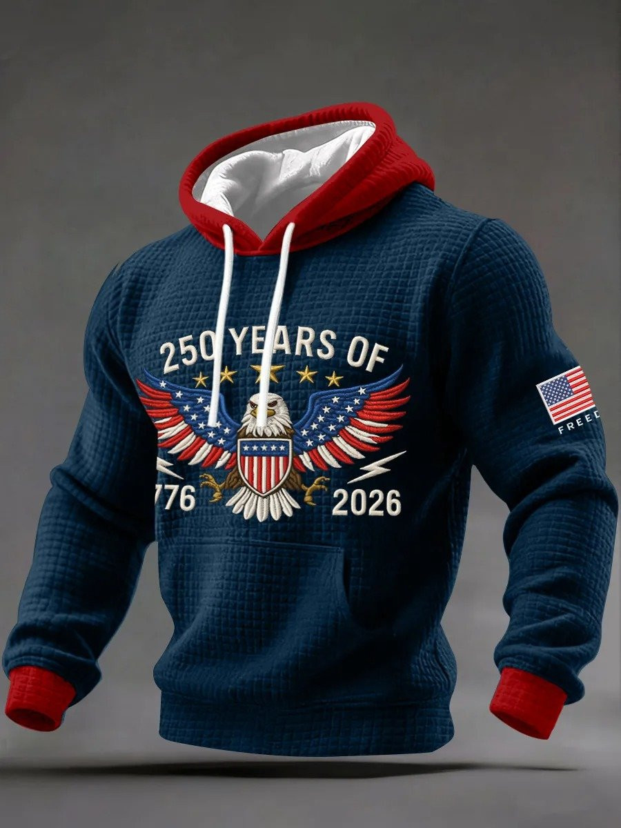 Eagle USA 250 Years Of Freedom Hoodie 1776 2026 American Flag Merch Gifts For American