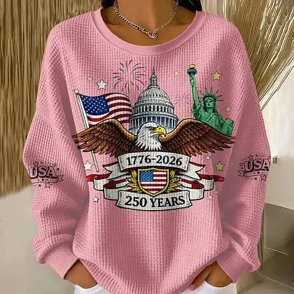Eagle USA 250 Years Sweatshirt 1776 2026 Cute Patriotic Clothing Present For Your Mother