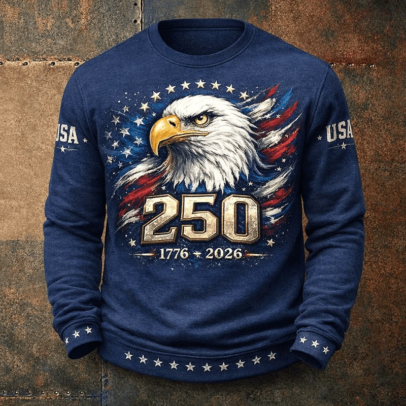 Eagle USA 250th Anniversary Sweatshirt 1776 2026 Men's Patriotic Apparel Gifts Ideas