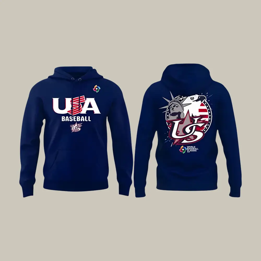 Eagle USA World Baseball Classic Tournament Hoodie USA National Baseball Team Hooded Sweatshirt Eagle USA World Baseball Classic Tournament Hoodie USA National Baseball Team Hooded Sweatshirt - Image 1