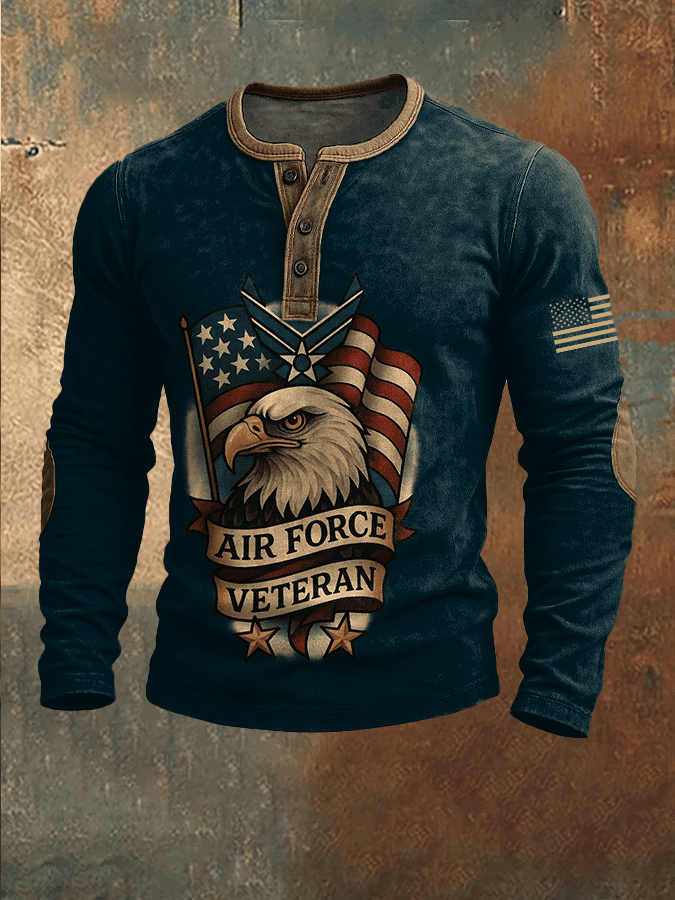 Eagle USAF 250th Anniversary 1775 2025 Button Long Sleeve Shirt Air Force Merch Patriotic Gifts