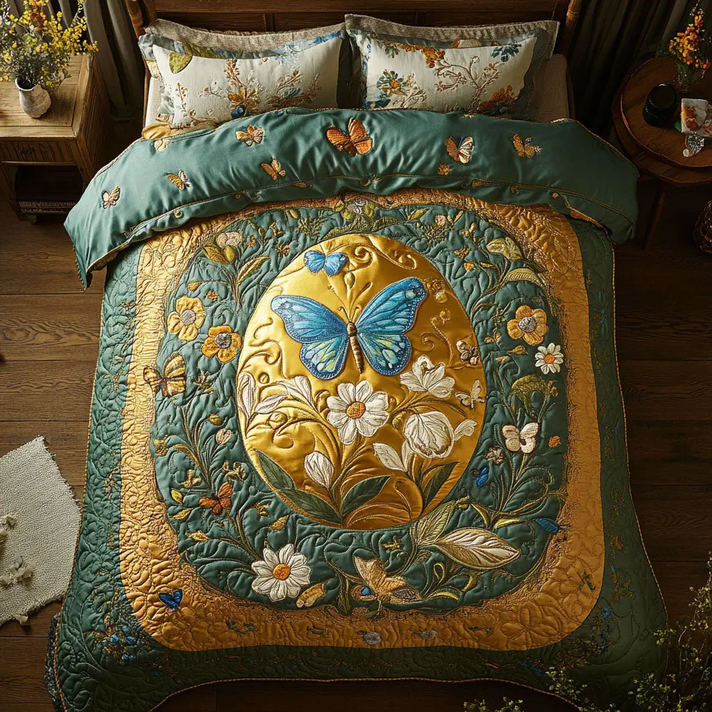 Easter Egg Flower Quilted Bedding Set Autumn Inspired Bedroom Flower Gifts For Friends