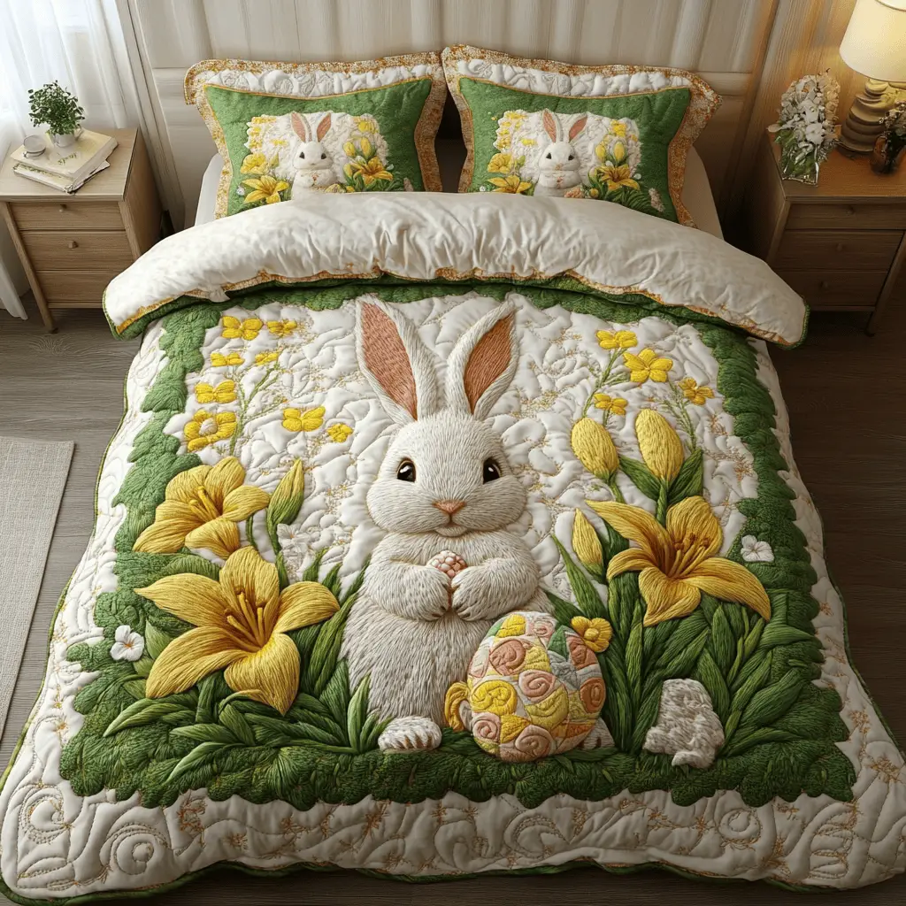 Easter Fluff Quilted Bedding Set Autumn Inspired Bedroom Unique Gifts For Sister