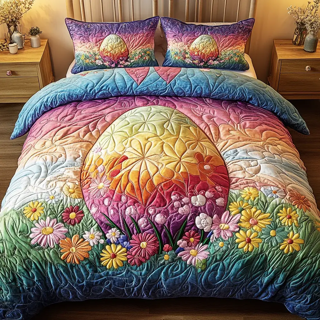 Easter Wonderland Quilted Bedding Sets Easter Egg Hunt Wall Decor Gift For Mom Easter Wonderland Quilted Bedding Sets Easter Egg Hunt Wall Decor Gift For Mom - Image 1