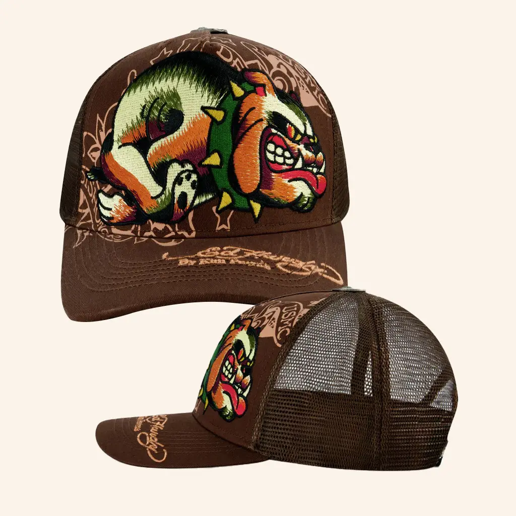 Ed Hardy Merch Bulldog Trucker Hat Christmas Gift Ideas For Brother - Wear&Decor