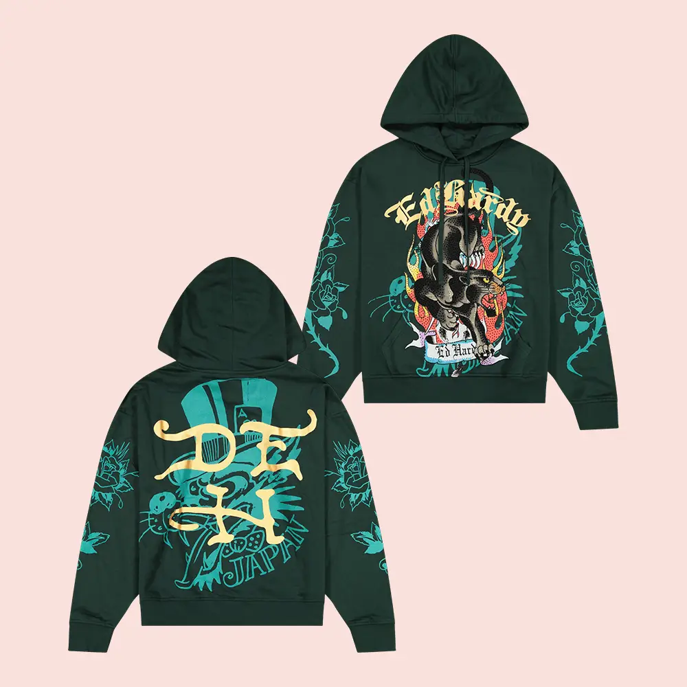 Ed Hardy Merch Fire Panther Hoodie Ed Hardy Apparel Birthday Gifts Ideas
