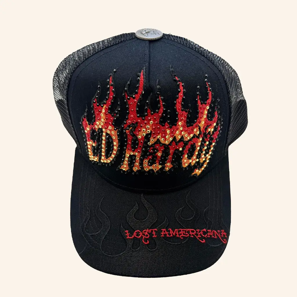 Ed Hardy Merch Flame Logo Trucker Hat Christmas Presents For Boyfriend - WearandDecor