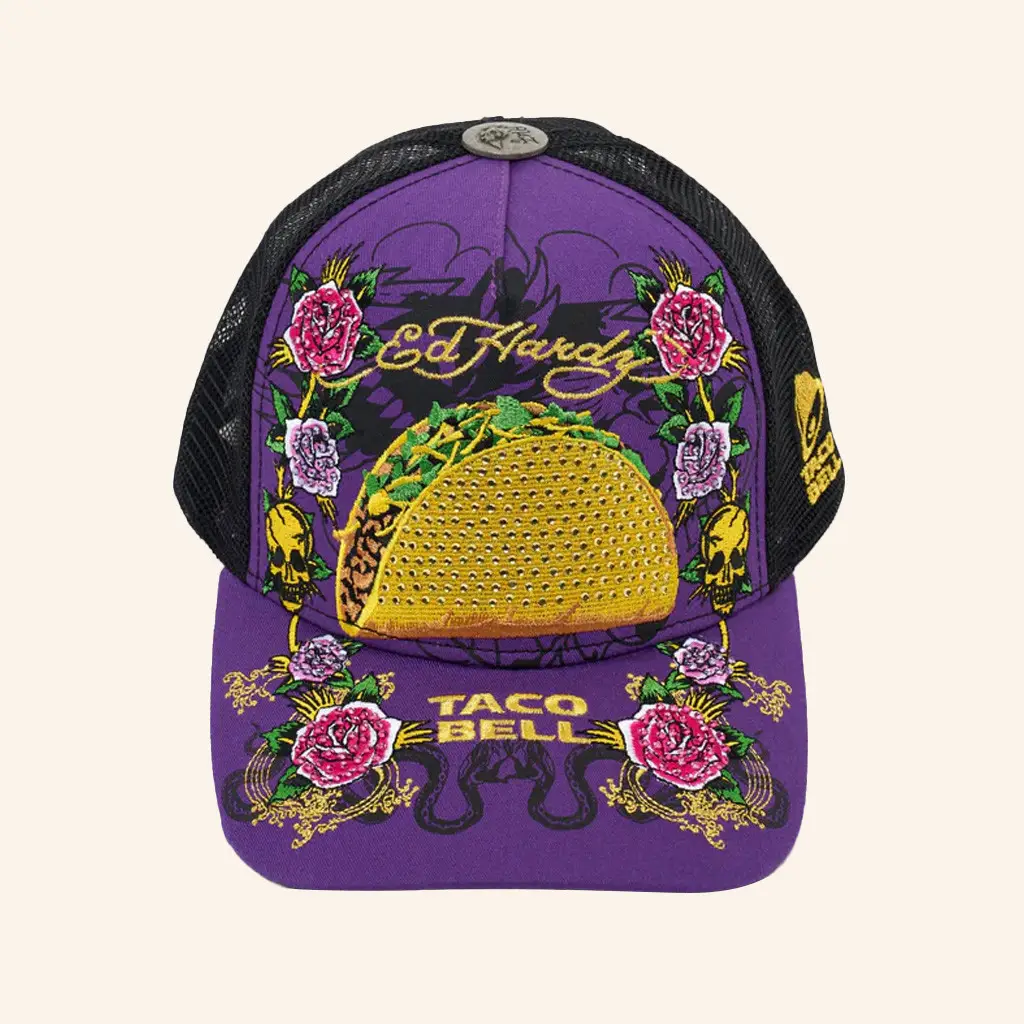 Ed Hardy Merch Taco Bell Trucker Hat Best Gifts For Boyfriend - Wear&Decor