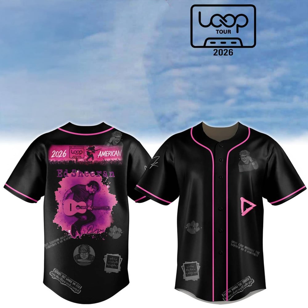 Ed Sheeran The Loop Tour 2026 Baseball Jersey Ed Sheeran Merch Presents For Music Lovers