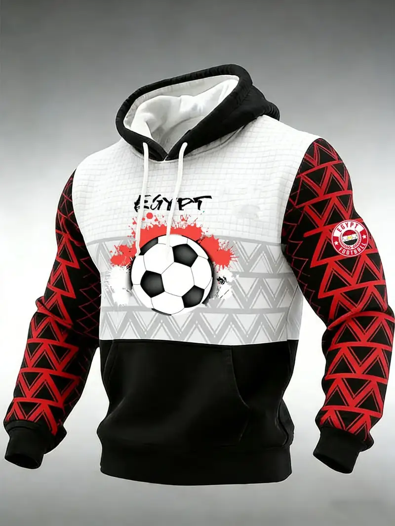 Egypt 2026 World Cup Waffle Hoodie Soccer Fan Gear Football Clothing Gift For Egypt Fans