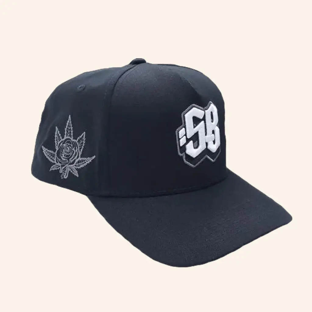 Eladio Carrion Merch Sauce Boyz Rose Hat Black Embroidered Gift Ideas For Boyfriend -WearandDecor