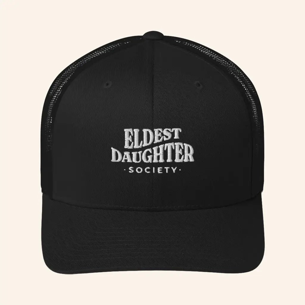 Eldest Daughter Merch Society Embroidered Trucker Hat Christmas Presents For Dad -WearandDecor