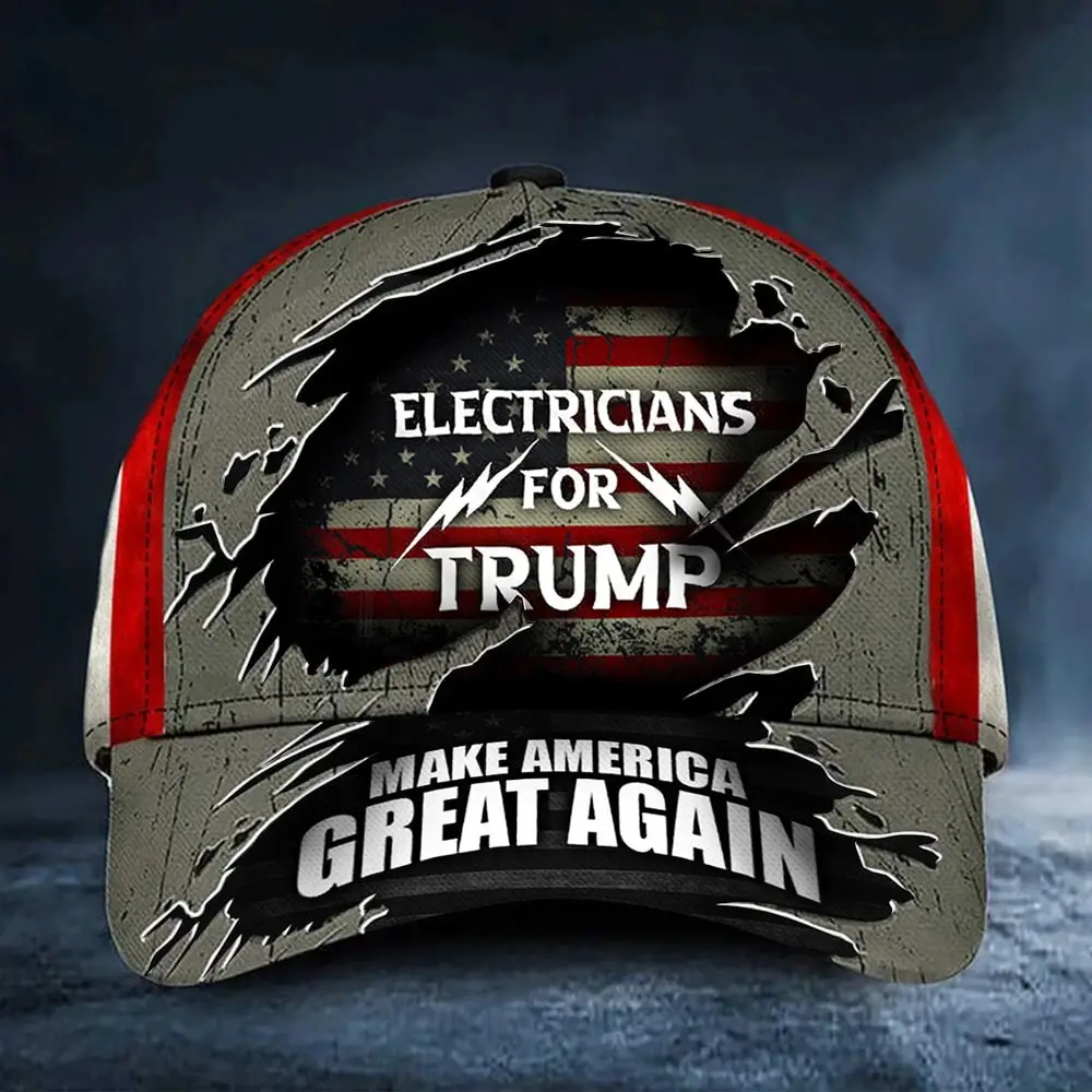 Electricians For Trump 2024 Hat MAGA President Donald Trump Hat Gifts For Electricians