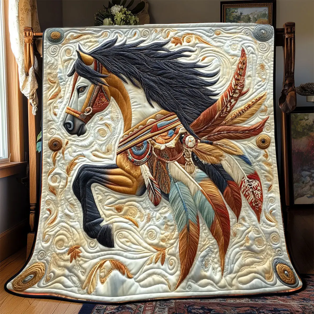 Elegant Horse Quilt Best Throw Blanket Dad Fathers Day Gifts