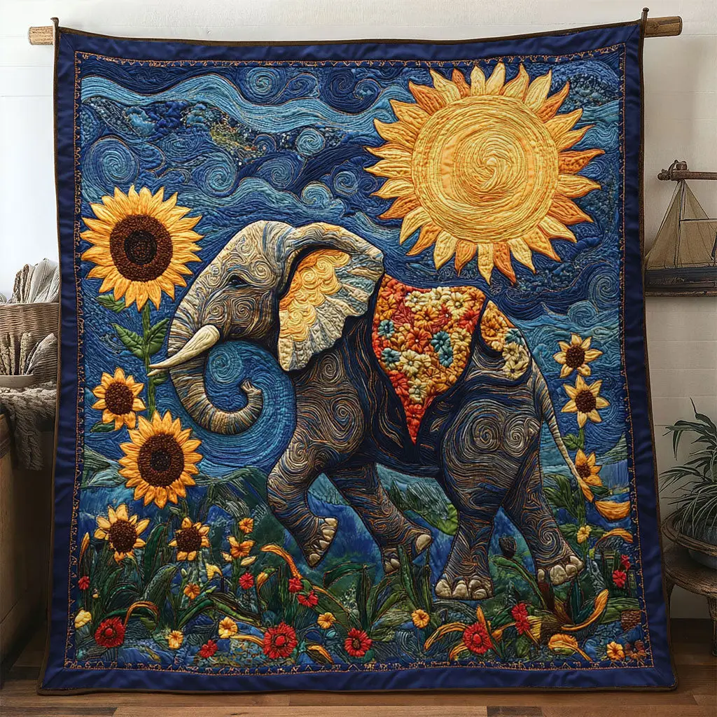 Elephant Dreamland Quilt Premium Quilt Blanket for Family and Guests