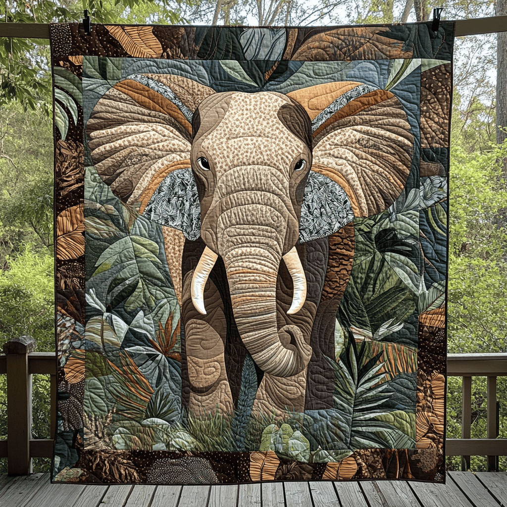 Elephant Grace Quilted Blanket Best Couch Throw Blanket Unique Bear Gifts Elephant Grace Quilted Blanket Best Couch Throw Blanket Unique Bear Gifts - Image 1