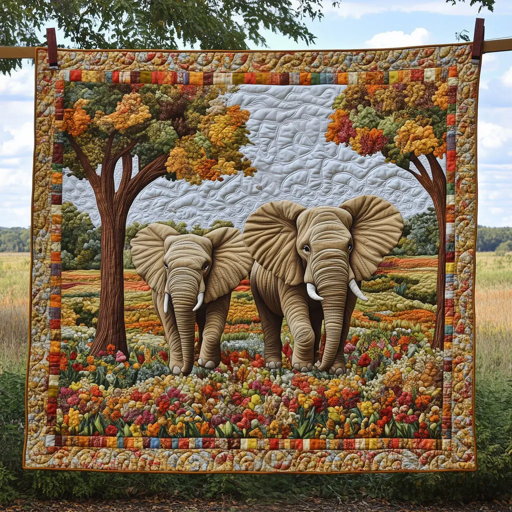 Elephant Quilt Perfect Holiday Gift for Blanket Lovers