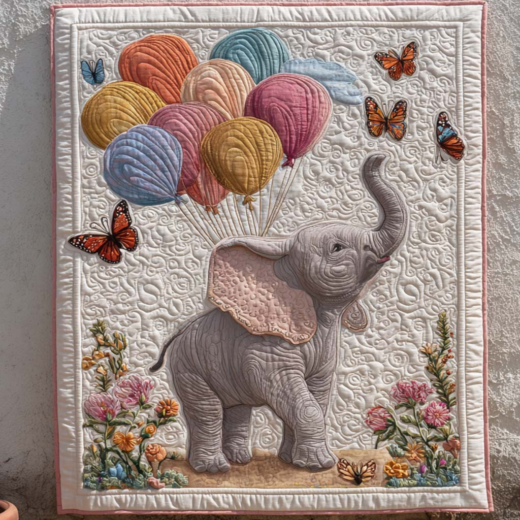 Elephant Quilted Blanket Best Throw Blanket Christmas Gift For Elephant Lovers