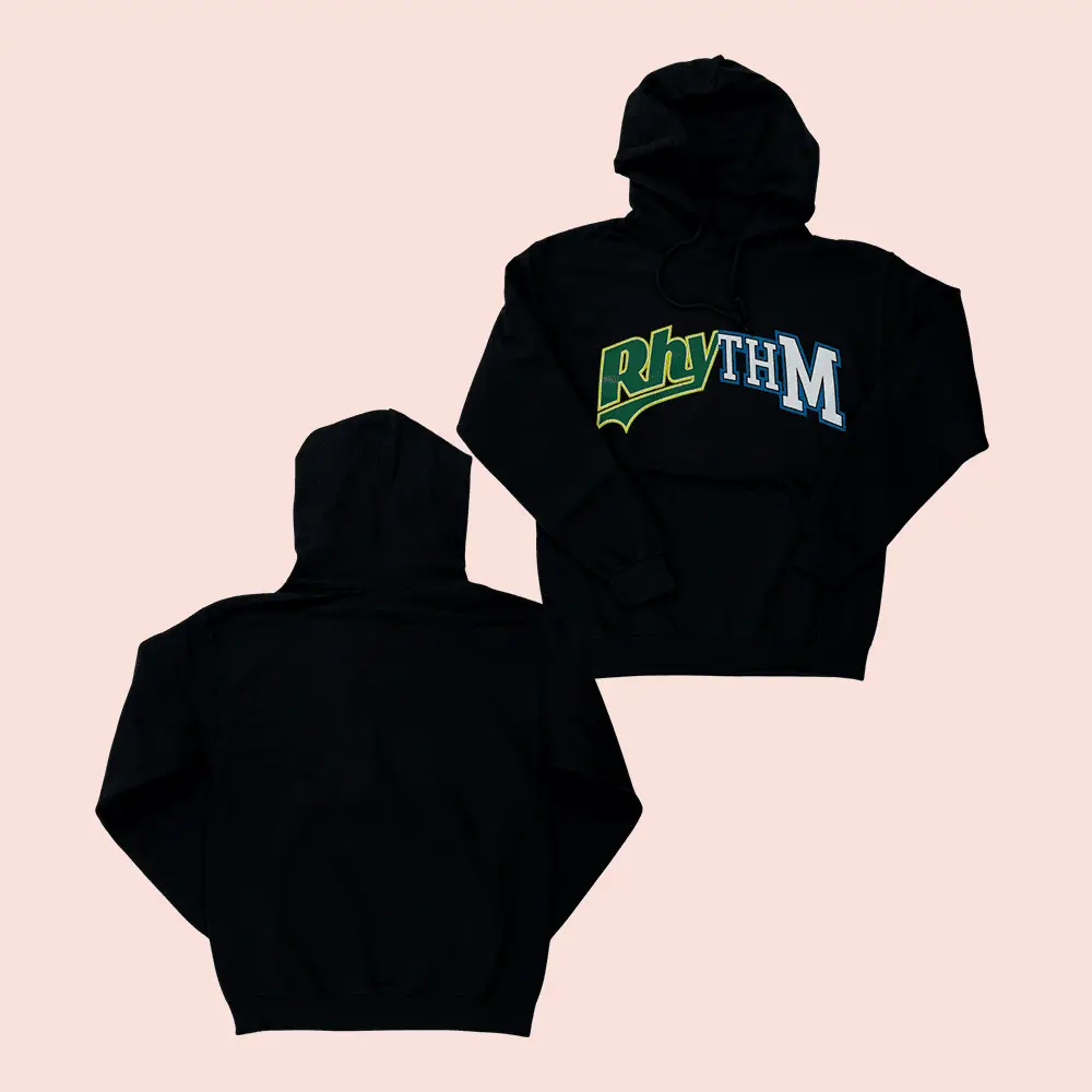 Elevation Rhythm Merch Rhythm Hoodie Black Elevation Rhythm Hooded Sweatshirt Fan Apparel