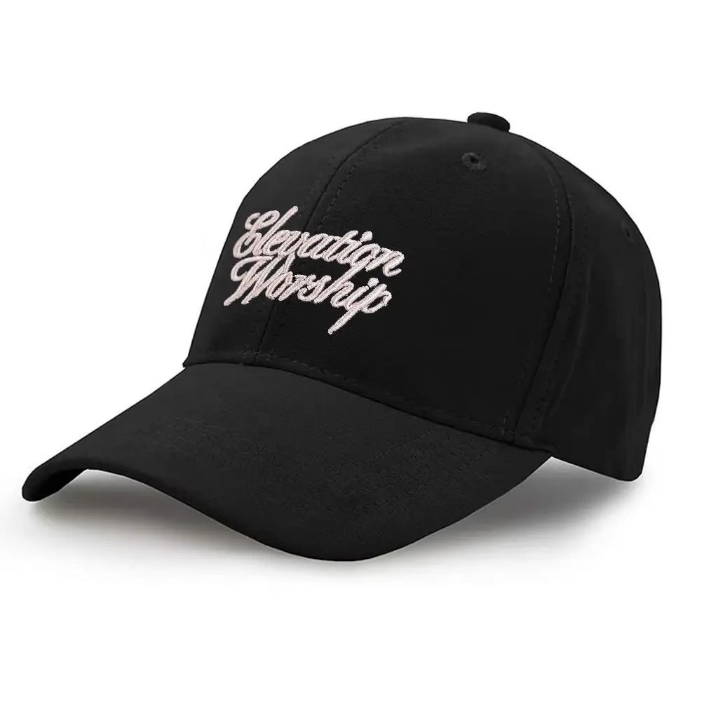 Elevation Worship Merch EW Corduroy Embroidered Hat Black Gifts For Dad -WearandDecor