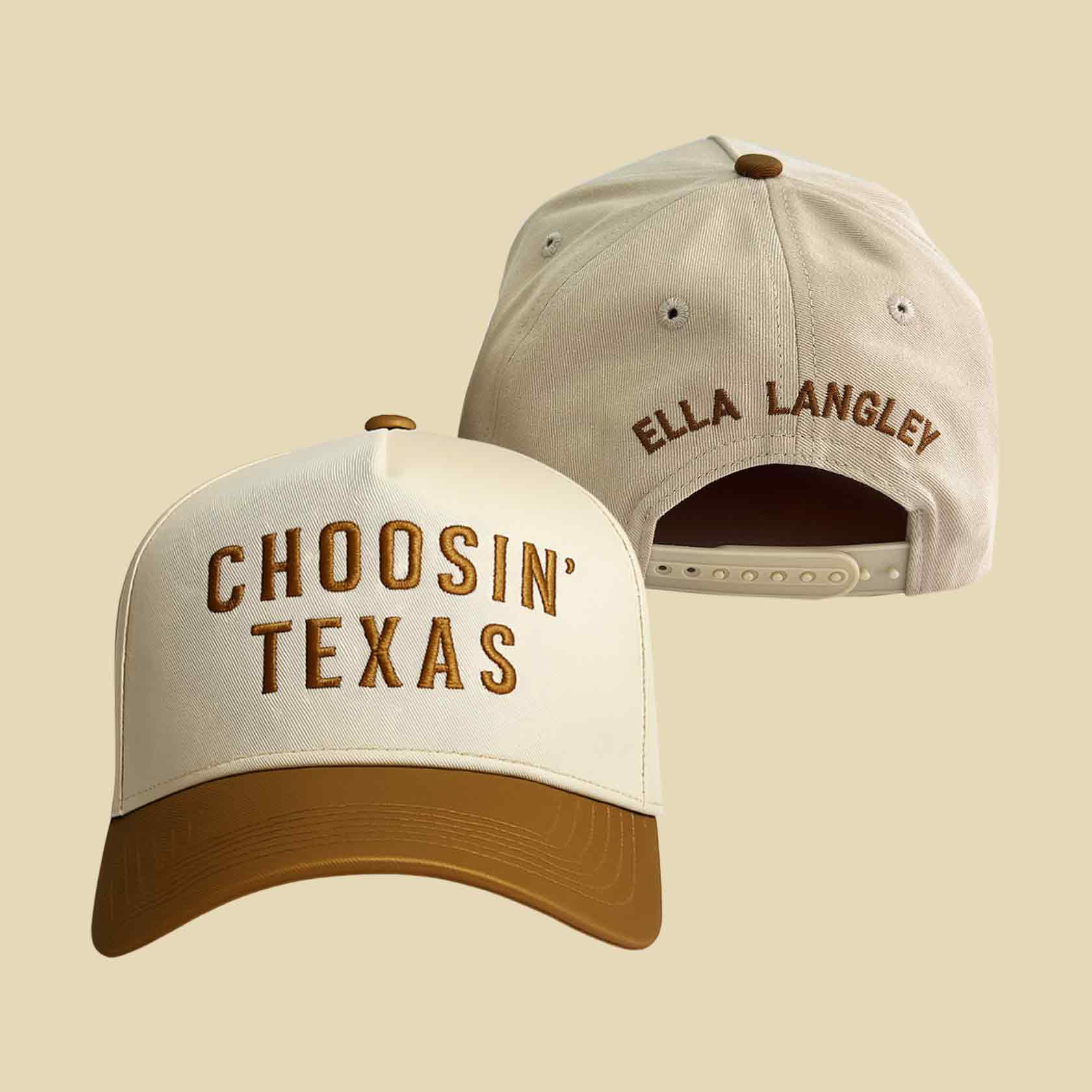 Ella Langley Choosin Texas Trucker Hat Embroidered Dandelion Tour Clothing Gift
