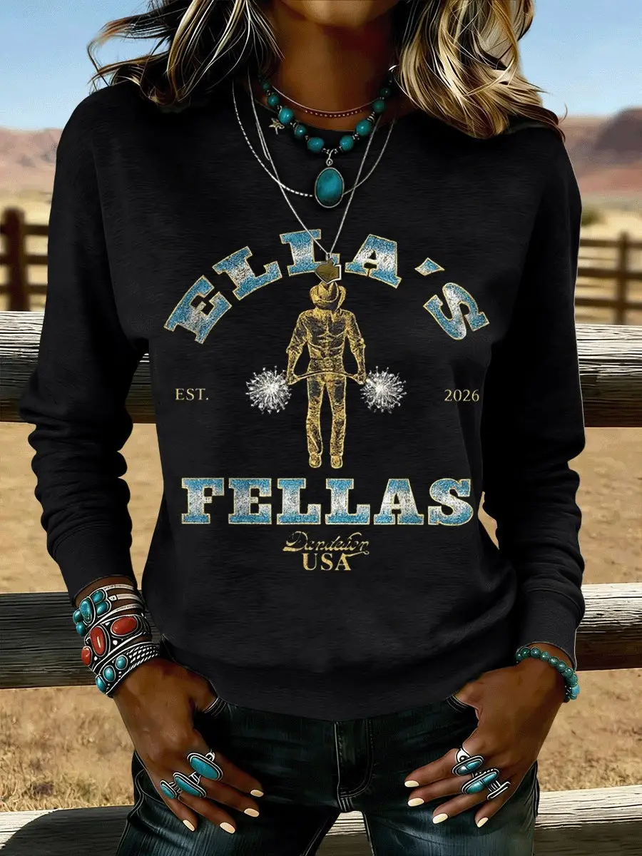 Ella Langley Merch Ella's Fellas Vintage Sweatshirt Country Music Inspired Fan Clothing Women's