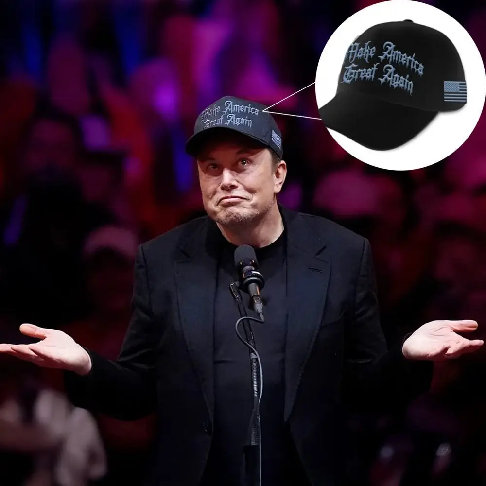 Elon Musk Dark Gothic Hat Embroidered Black Hat 45 47 USA Patriotic Victory Merch Elon Musk Dark Gothic Hat Embroidered Black Hat 45 47 USA Patriotic Victory Merch - Image 1