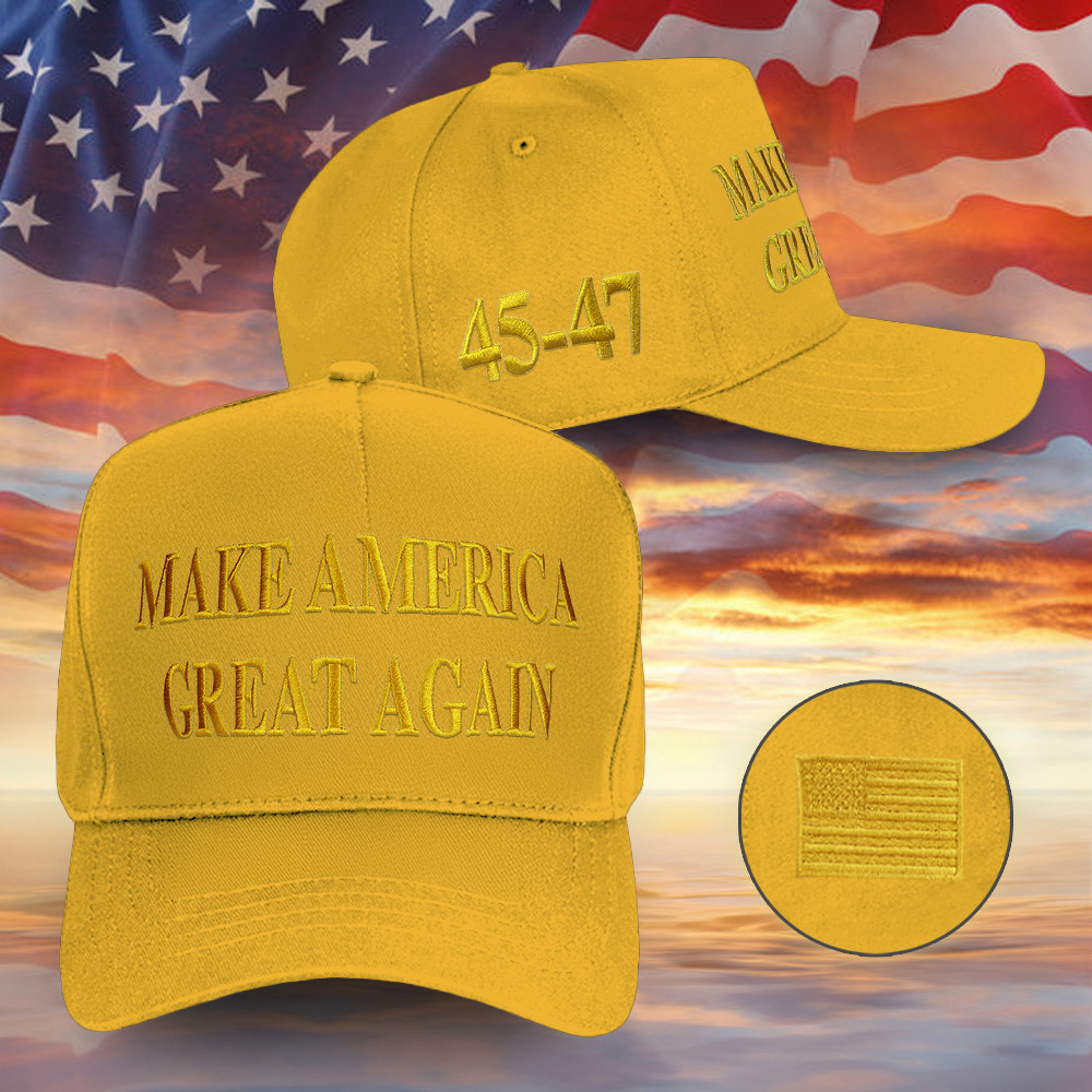Elon Musk Gold MAGA Embroidered Hat Never Surrender MAGA Merch