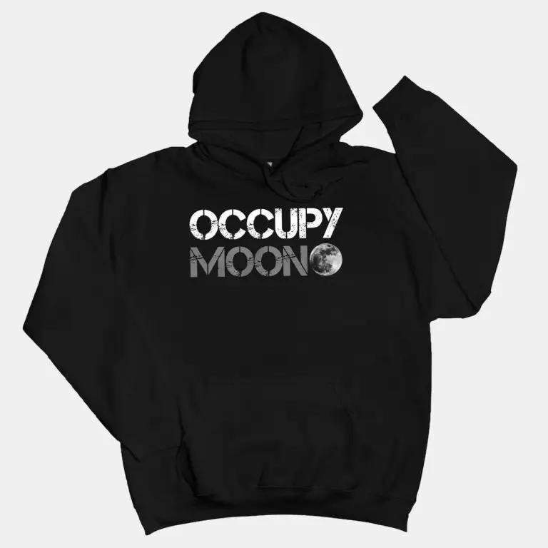 Elon Musk Occupy Moon Hoodie Sci Fi Lover Streetwear Clothing Gifts For Him Her