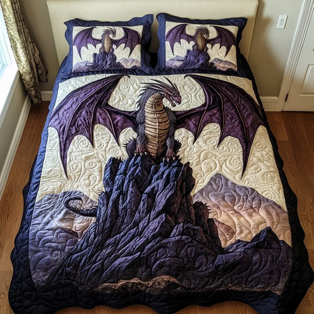 Emberstone Quilted Bedding Set Warm Rustic Bedroom Decor Cozy Home Gift For Her