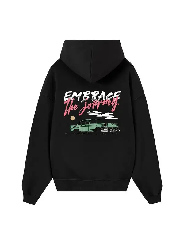 Embrace The Journey Hoodie Car Travel Graphic Adventure Apparel Gifts For Lovers Camping