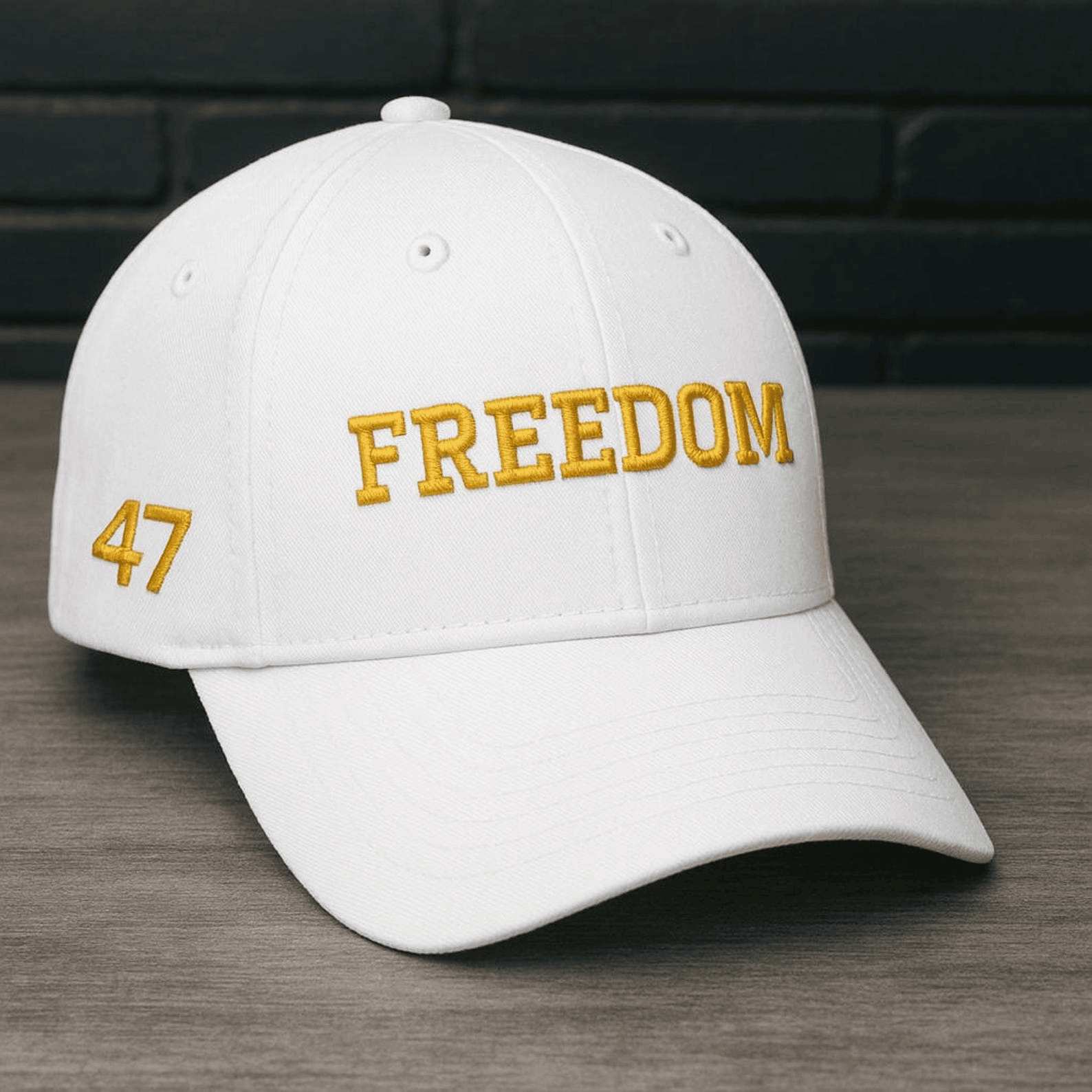 Embroidery Freedom 47 Hat Charlie Kirk Gold USA Flag Cap 45 47 Trump MAGA Hat for Men Women