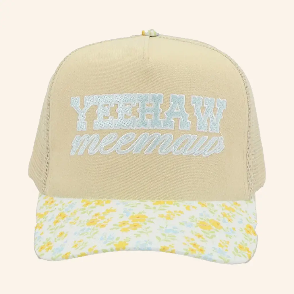 Emily Ann Roberts Merch Yeehaw Meemaw Trucker Hat Embroidered Gifts For Sister