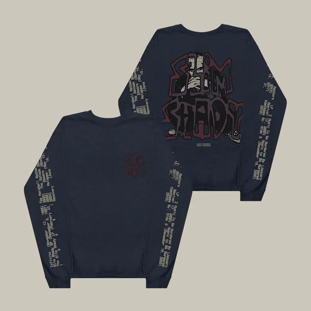 Eminem Graffiti Slim Shady Sweatshirt Eminem Music Clothing Music Lover Gift For Friends