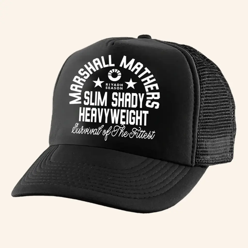 Eminem Merch Marshall Mathers vs Slim Shady Trucker Hat Gifts For Dad