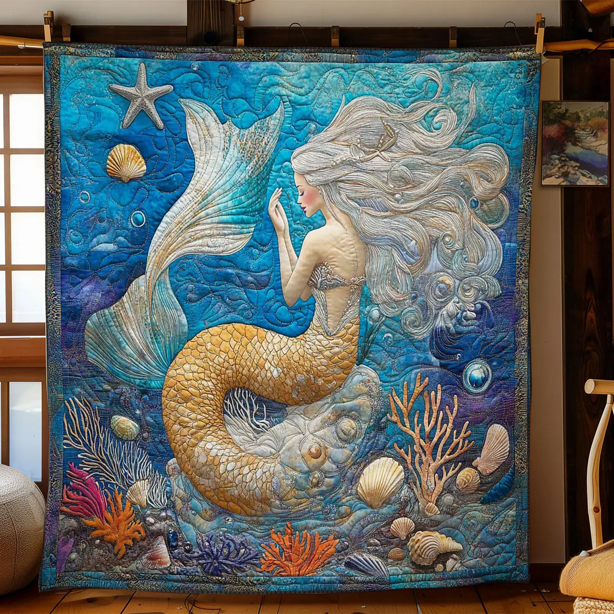 Enchanted Mermaid Quilt Premium Quilt Blanket Gift for Cozy Winter Nights